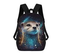 sinyumoney Borsa per la scuola per bambini, Cosmic Sloth Art Print-1, zaino per la scuola, alla moda, per il tempo libero, stampa 3D, divertenti borse per libri, Stile-4, 17"