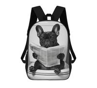 sinyumoney Borsa per la scuola per bambini Snow Leopard Moonlit Mountain Zaino per la scuola alla moda, per il tempo libero, stampa 3D, divertenti borse per libri, Stile 16., 17"
