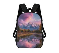 sinyumoney Borsa per la scuola per bambini Snow Leopard Moonlit Mountain Zaino per la scuola alla moda, per il tempo libero, stampa 3D, divertenti borse per libri, Stile 5, 17"