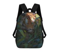 sinyumoney Borse Da Scuola Per Bambini Stampati 3D Rainbow Lizard in Fantasy Forest Zaino Da Viaggio Leggero, Borsa Per Libri, Borsa Da Scuola Per Bambini Ragazzi E Ragazze, Giungla Tiger Ritratto -2