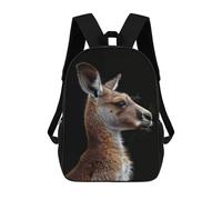 sinyumoney Borse Da Scuola Stampate 3D Per Bambini Hummingbird Zaino Da Viaggio Leggero Borsa Per Libri Per Bambini Ragazzi E Ragazze, Kangaroo, 17"