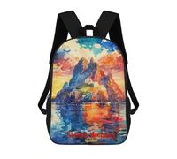 sinyumoney Borse Da Scuola Stampate 3D Per Bambini Sacro Cuore Back Side Zaino Da Viaggio Leggero Borsa Libri Per Bambini Ragazzi E Ragazze, Skelling Micheal Art, 17"