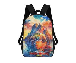 sinyumoney Borse Da Scuola Stampate 3D Per Bambini Sacro Cuore Back Side Zaino Da Viaggio Leggero Borsa Libri Per Bambini Ragazzi E Ragazze, Skelling Micheal Art, 17"