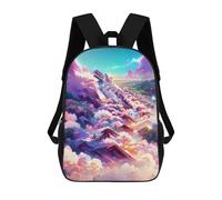 sinyumoney Borse Da Viaggio Carine Stampate in 3D Cloudy Mountain Paradise Zaino Scolastico Per Bambini Zaino Casual Da Esterno Zaini Casual Alla Moda Per Bambini Per Ragazze 17inch