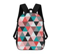 sinyumoney Borse Da Viaggio Carine Stampate in 3D Geometric Traits 2 Zaino Scolastico Per Bambini Zaino Casual Da Esterno Zaini Casual Alla Moda Per Bambini Per Ragazze 17inch