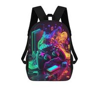 sinyumoney Borse Da Viaggio Carine Stampate in 3D Neon Gaming Paradise -2 Zaino Scolastico Per Bambini Zaino Casual Da Esterno Zaini Casual Alla Moda Per Bambini Per Ragazze 17inch