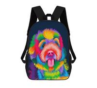 sinyumoney Borse Da Viaggio Carine Stampate in 3D Rainbow Pup Pop Art Zaino Scolastico Per Bambini Zaino Casual Da Esterno Zaini Casual Alla Moda Per Bambini Per Ragazze 17inch