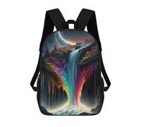 sinyumoney Borse Da Viaggio Carine Stampate in 3D Rainbow Waterfall Fantasy Zaino Scolastico Per Bambini Zaino Casual Da Esterno Zaini Casual Alla Moda Per Bambini Per Ragazze 17inch