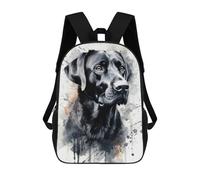 sinyumoney Boxer Dog Inked Elegance Zaini Scuola Per Bambini Borsa Scuola Stampa 3D Per Ragazzi Studenti Della Scuola, Labrador Retriever Dog Art, 17"