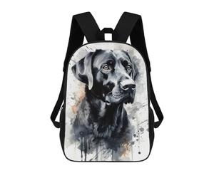 sinyumoney Boxer Dog Inked Elegance Zaini Scuola Per Bambini Borsa Scuola Stampa 3D Per Ragazzi Studenti Della Scuola, Labrador Retriever Dog Art, 17"
