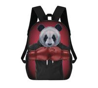 sinyumoney Boxer Giant Panda Zaino Scolastico Per Bambini, Borsa Scolastica Stampata in 3D Per Ragazzi, Studenti Delle Scuole Elementari E Medie 17inch