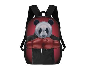 sinyumoney Boxer Giant Panda Zaino Scolastico Per Bambini, Borsa Scolastica Stampata in 3D Per Ragazzi, Studenti Delle Scuole Elementari E Medie 17inch