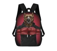 sinyumoney Boxer Pit Bull Terrier Zaini, Zaino Per Bambini, Borsa Scolastica Per Studenti, Zaini Da Viaggio Stampati in 3D, Zaino Accessorio Moda, Zaini Impermeabili Per Bambini 17inch
