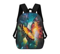 sinyumoney Butterfly Abstract Art Zaini Per Bambini, Zaini Scolastici Personalizzati 3D Per Ragazzi E Ragazze, Zaini Scolastici Grandi, Zaini Casual Da Giorno 17inch