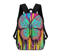 sinyumoney Butterfly Artwork Zaino Scolastico Alla Moda Per Studenti, Adatto A Ragazzi E Ragazze, Ideale Per Viaggi All'aperto E Attività Ricreative. 17inch