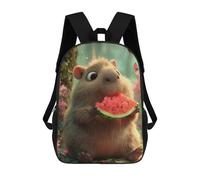 sinyumoney Capybara Eating Watermelon in A Forest Zaini Stampati in 3D, Borsa Scolastica Casual Per Bambini, Borsa Scolastica Alla Moda Per Ragazzi, Studenti Delle Scuole Medie 17inch