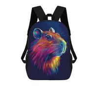 sinyumoney Capybara Rainbow Portrait Zaino Per Bambini, Zaino Scolastico Per Bambini, Zaini Scolastici Stampati in 3D Per Ragazzi E Studenti Adolescenti 17inch