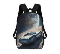 sinyumoney Car on The Moon Zaino, Borsa Scolastica Stampata in 3D, Borsa Per Il Pranzo Scolastico, Zaino Da Viaggio, Zaino Per Amici, Zaino Scolastico Per Ragazze E Ragazzi 17inch