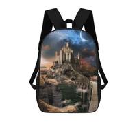 sinyumoney Castle in The Sky -5 Zaino, Borsa Scolastica Stampata in 3D, Borsa Per Il Pranzo Scolastico, Zaino Da Viaggio, Zaino Per Amici, Zaino Scolastico Per Ragazze E Ragazzi 17inch