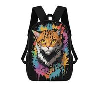 sinyumoney Cat Head Graffiti Zaino Scolastico Alla Moda Per Studenti, Adatto A Ragazzi E Ragazze, Ideale Per Viaggi All'aperto E Attività Ricreative. 17inch