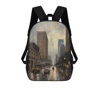sinyumoney Cat Morning Coffee Zaini Per Ragazzi Zaini Stampati 3D, Zaini Da Viaggio Alla Moda Per Ragazzi (primario, College), Houston Beauty Usa, 17"