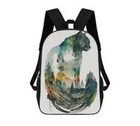 sinyumoney Cat Nature Abstract Zaino Scolastico Stampato in 3D, Borse Scolastiche Per Ragazzi E Ragazze, Zaino Per Laptop Per Bambini/studenti/adulti 17inch