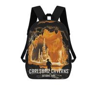 sinyumoney Cat009 - Zaino scolastico impermeabile per computer portatile, per adolescenti (ragazze, bambini, donne e uomini), Carlsbad Caverns National Park-1, 17"