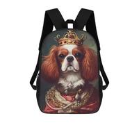 sinyumoney Cavalier King Charles Span Zaini Stampati in 3D, Borsa Scolastica Casual Per Bambini, Borsa Scolastica Alla Moda Per Ragazzi, Studenti Delle Scuole Medie 17inch