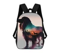 sinyumoney Cavalier King Retro Zaini Casual Per Bambini, Borse Scolastiche Per Ragazzi E Ragazze, Zaini Per Libri, Zaini 17inch