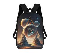 sinyumoney Celestial Realms - Zaino per bambini, con stampa 3D, per ragazzi e adolescenti, Santuario Alien Landscape, 17"