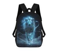 sinyumoney Celestial White Lion Zaino Scolastico Alla Moda Per Studenti, Adatto A Ragazzi E Ragazze, Ideale Per Viaggi All'aperto E Attività Ricreative. 17inch
