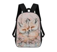 sinyumoney Charming Foxes in Blossoms Zaino Scolastico, Borsa Per Laptop Resistente Per Campeggio, Avventure All'aria Aperta E Viaggi Quotidiani 17inch