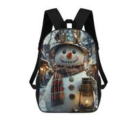 sinyumoney Charming Snowman with Lantern Zaini Casual Per Bambini, Borse Scolastiche Per Ragazzi E Ragazze, Zaini Per Libri, Zaini 17inch