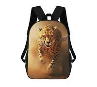 sinyumoney Cheetah Running Through Dust - African Wildlife Photo Zaino Scolastico Stampato in 3D Per Bambini, Zaino Scolastico Casual Alla Moda Per Bambini Studenti 17inch