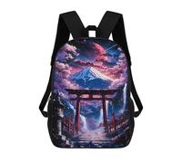 sinyumoney Cherry Dream Torii Gate Zaino Scolastico Per Bambini, Borsa Scolastica Stampata in 3D Per Ragazzi, Studenti Delle Scuole Elementari E Medie 17inch