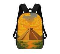 sinyumoney Chichen Itza at Sunset Zaini Scolastici Per Bambini Stampati in 3D, Zaini Casual Per La Scuola, Zaini Da Viaggio Ad Alta Capacità Per Bambini 17inch