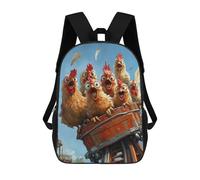 sinyumoney Chickens on Rollercoaster Stampa Zaino Per Bambini, Borsa Scolastica Per Adulti E Bambini, Zaino Da Viaggio Per Tutti I Giorni 17inch