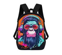 sinyumoney Chill Monkey -17 Zaino, Borsa Scolastica Stampata in 3D, Borsa Per Il Pranzo Scolastico, Zaino Da Viaggio, Zaino Per Amici, Zaino Scolastico Per Ragazze E Ragazzi 17inch