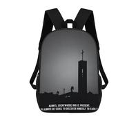sinyumoney Christ Quote to Remember 2 Zaino Scolastico Per Bambini, Stampato in 3D, Borsa Scolastica Alla Moda, Borsa Scolastica Casual Per Ragazzi, Studenti Delle Scuole Elementari E Medie 17inch