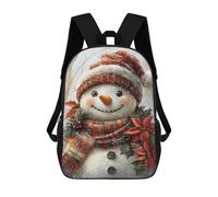 sinyumoney Christmas Snowman Decoration Zaino Scolastico Zaino Per Bambini Borsa Scolastica Di Grande Capacità Zaino Per Bambini Per La Scuola Zaino 3D Borsa Per Libri Regali Per Bambini 17inch