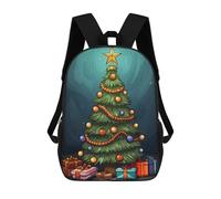 sinyumoney Christmas Tree Vibes Zaino Scolastico Stampato in 3D, Borse Scolastiche Per Ragazzi E Ragazze, Zaino Per Laptop Per Bambini/studenti/adulti 17inch