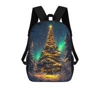 sinyumoney Christmas Tree Zaino Per Bambini, Zaino Scolastico Stampato in 3D, Zaino Per Ragazzi E Ragazze, Borsa Scolastica Regolabile Per La Scuola Primaria 17inch