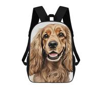 sinyumoney Cocker Spaniel Portrait Zaino Per Bambini Stampato in 3D, Zaino Scolastico Ad Alta Capacità, Zaino Da Viaggio, Borse Per Libri, Zaino Per Bambini 17inch