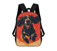 sinyumoney Cocker Spaniel Zaino Scolastico Per Bambini, Stampato in 3D, Borsa Scolastica Alla Moda, Borsa Scolastica Casual Per Ragazzi, Studenti Delle Scuole Elementari E Medie 17inch