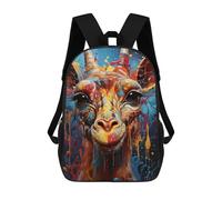 sinyumoney Colorful Abstract Animal Portrait Zaino Scolastico Stampato in 3D, Borse Scolastiche Per Ragazzi E Ragazze, Zaino Per Laptop Per Bambini/studenti/adulti 17inch