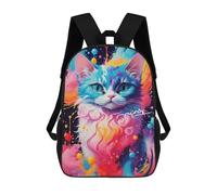 sinyumoney Colorful Abstract Cat Artwork Zaino Per La Scuola Stampato in 3D Borsa Scolastica Per Ragazzi E Ragazze Zaino Per Bambini Zaino Da Viaggio 17inch