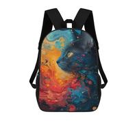 sinyumoney Colorful Abstract Cat Artwork Zaino Scolastico Grande Resistente All'acqua Per Laptop - Perfetto Per Viaggi, Lavoro E Uso Quotidiano 17inch
