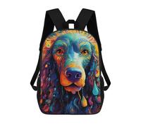 sinyumoney Colorful Abstract Dog Portrait -7 Zaino Scolastico Per Bambini, Zaino Casual Da Viaggio Per Ragazzi E Ragazze, Zaino Da Giorno Di Grande Capacità 17inch