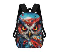 sinyumoney Colorful Abstract Owl Art-3 Zaino Scolastico Per Bambini, Zaino Casual Da Viaggio Per Ragazzi E Ragazze, Zaino Da Giorno Di Grande Capacità 17inch