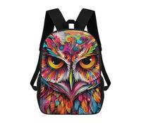sinyumoney Colorful Abstract Owl Art-8 Zaino Per La Scuola Stampato in 3D Borsa Scolastica Per Ragazzi E Ragazze Zaino Per Bambini Zaino Da Viaggio 17inch